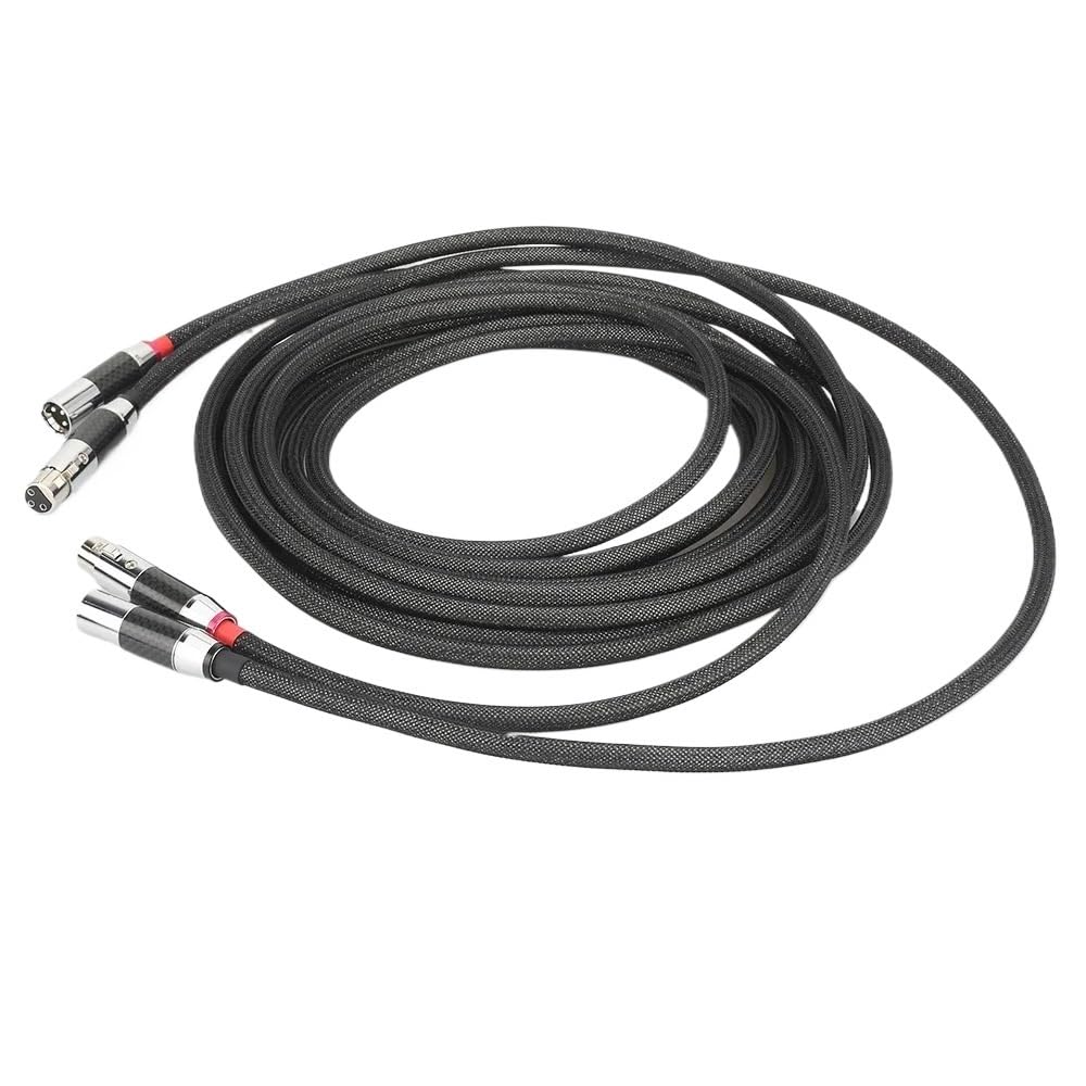 Cable de interconexión de Audio analógico XLR estéreo balanceado HiFi AX800 Audiocrast, par de Cables XLR de Plata Maciza(1.5m)