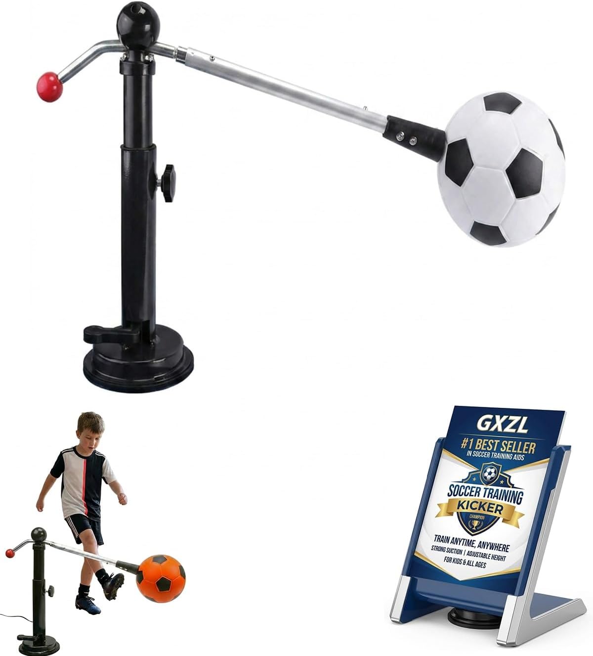 360 Soccer Trainer Solo Practice Equipment Adjustable Waist Belt Elastic Cord Ball Control Dribbling Passing Shooting Touch Training Aid Youth Kids Teens Adults