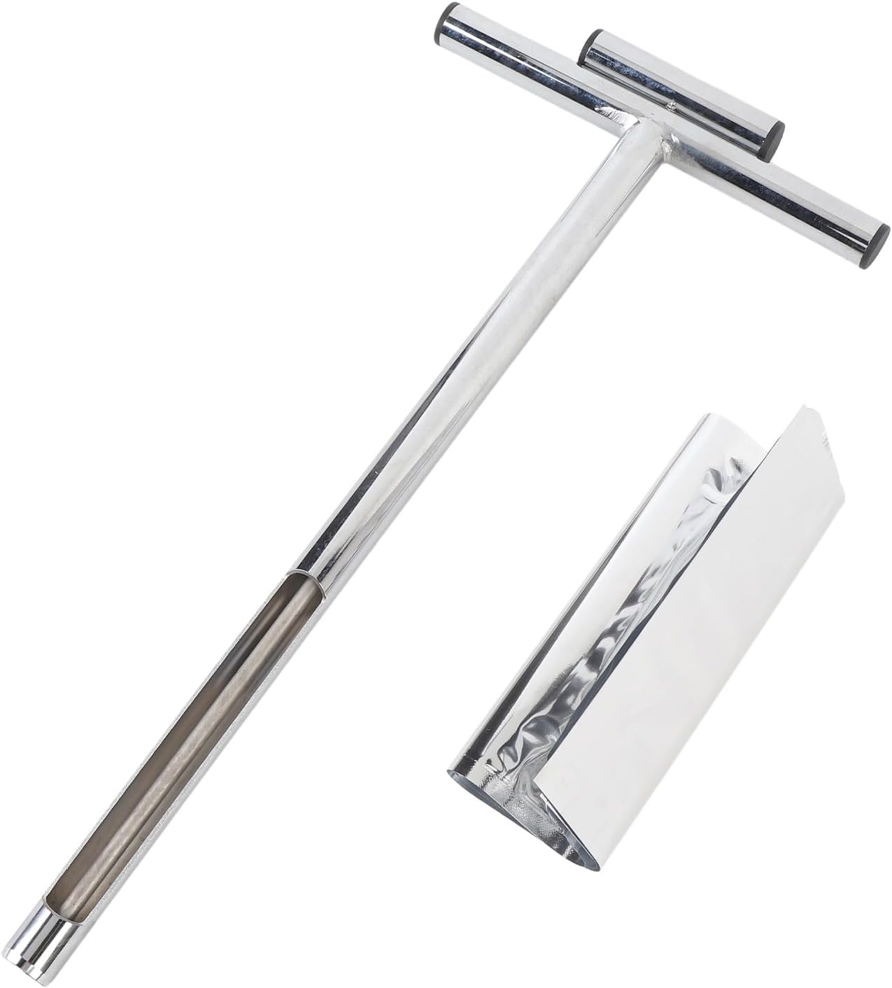 Soil Sample Probe with Ejector, Stainless Steel Rod T Shaped Handle for Plant Care Garden Farm, Quality Soil Test Kit with Two Reusable Soil Sample Bags