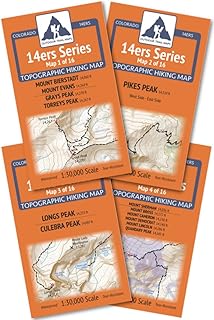Outdoor Trail Maps Colorado 14ers Series Front-Tenmile-Mosquito Range Map Pack