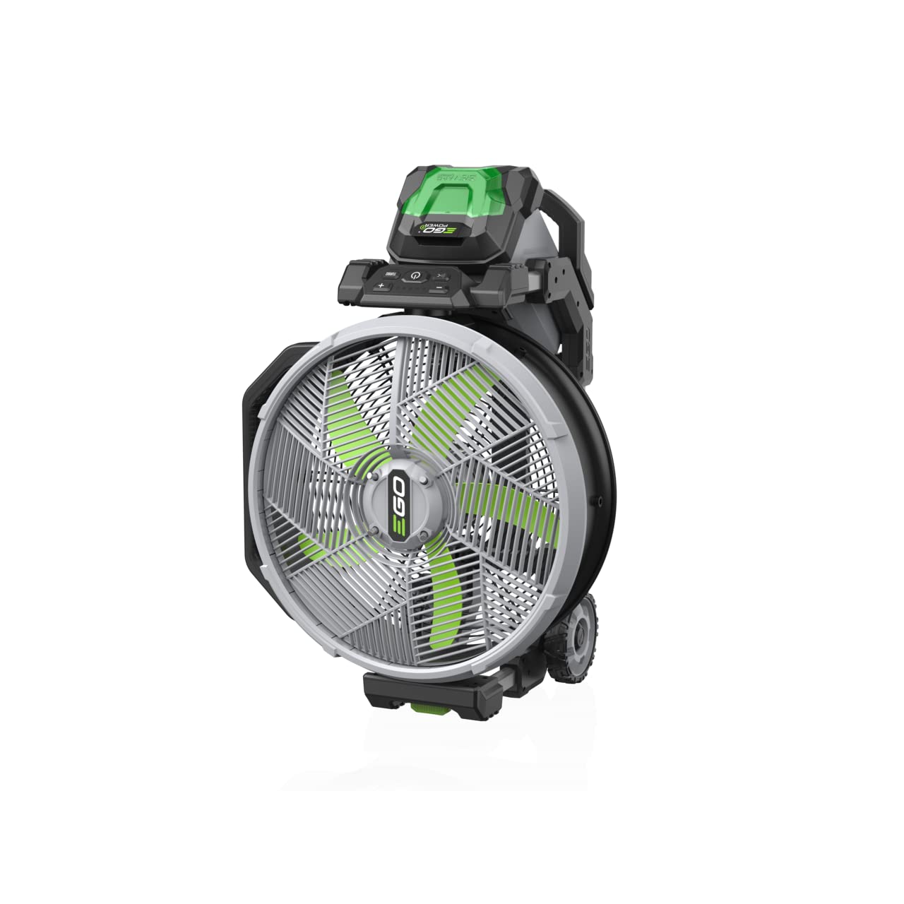 EGO FN1800E 45 cm-Outdoor-Lüfter mit Sprühnebelkühlung, bis 8.000 m3/h, 2 Kühlungs- und 5 Lüfterstufen + Turbo ohne Akku