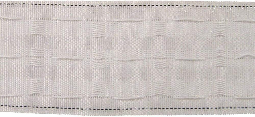 3" White Pencil Pleat Curtain Header Tape Sold in 10 Metre Lengths