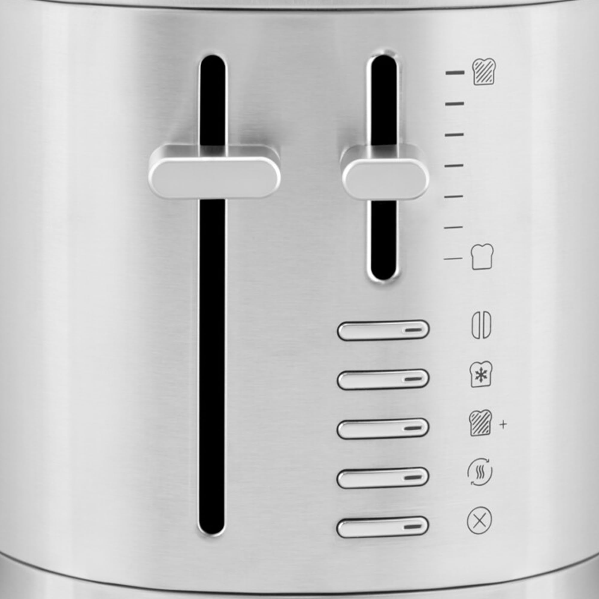KitchenAid Tostapane 2 Fette, Fessure Extra-Larghe per Pane Artigianale & Bagel, 7 Livelli di Doratura, Funzioni Bagel/Scongela/Riscalda, Leva Sollevamento, Scocca Metallo, Acciaio Inox