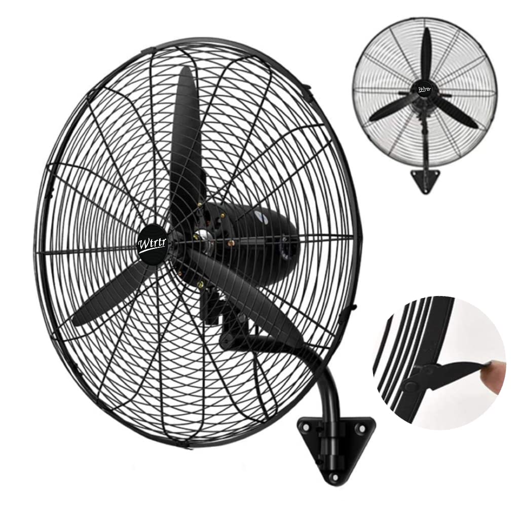 Wtrtr 26-30 Inch Industrial High Power Wall-mounted Fan,230W Mesh cover self-locking grille,Fans (26"self-locking grille)