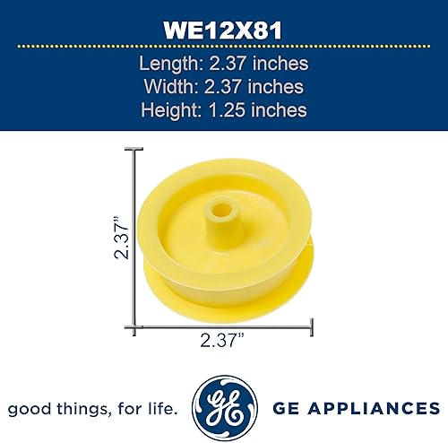 Miniatura 3 de GE WE12X81 Rueda tensora genuina OEM para secadores GE