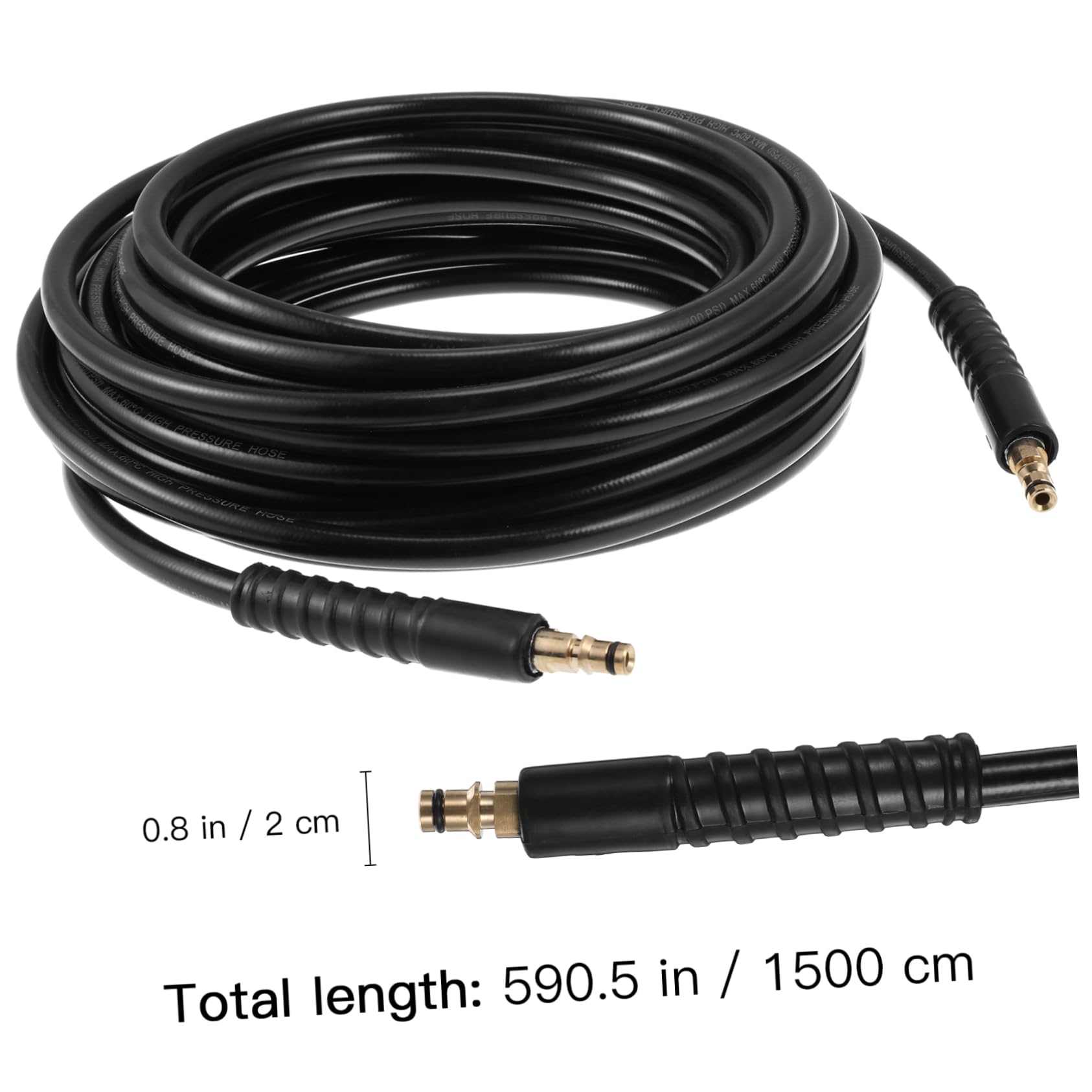 Beatifufu 15m High Pressure Washer Hose Extension Hose Pipe for K1/2/3/4/5/6/ Replacement Cleaning Tube