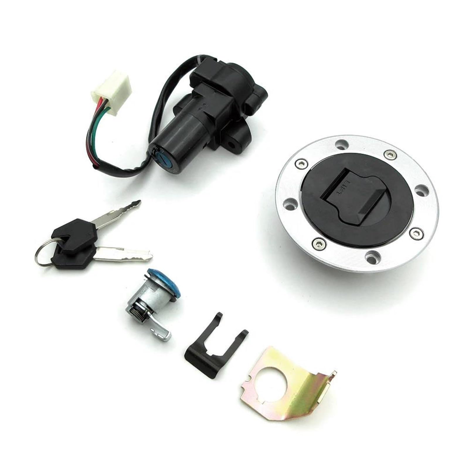 Kit clé de contacteur d'allumage pour Suzuki Bandit GSF 250 400 et bouchon de réservoir