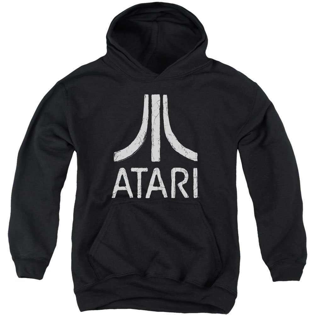 AtariMen's Rough Logo Hooded Sweatshirt Black