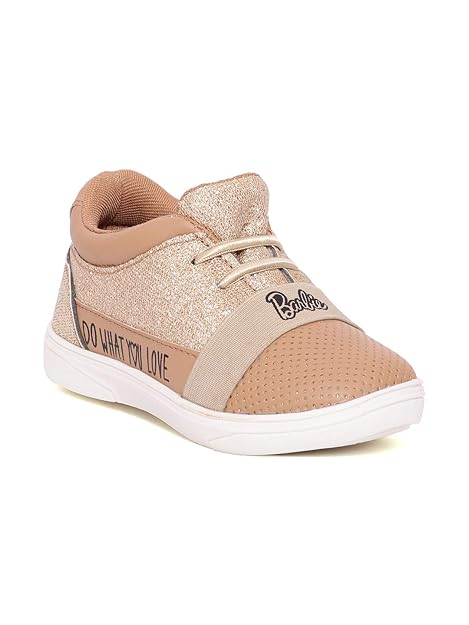 Barbie Kids Girls Casual Shoes by Toothless Beige Sneakers