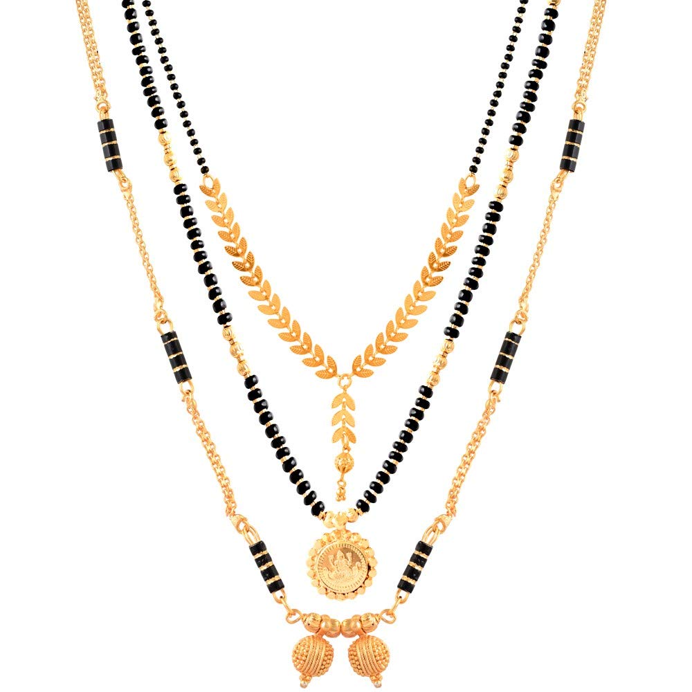 MEENAZ Combo Traditional Temple One Gram Gold Meenakari Copper Brass Wati Mangal sutra Pendant Tanmaniya Black Beads Simple Long Short Mangalsutra Combo Set For Women girls chain -MC-M56 (B08L1ZF43X) Amazon Price History, Amazon Price Tracker