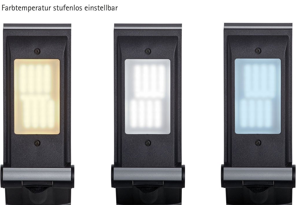 MAUL LED Schreibtischlampe MAULoptimus silber stufenlos dimmbar flexibel | Lichtfarbe für Fokus und Entspannung, frei ausrichtbarer Doppelarm, standfester Fuß, austauschbare Lichtquelle