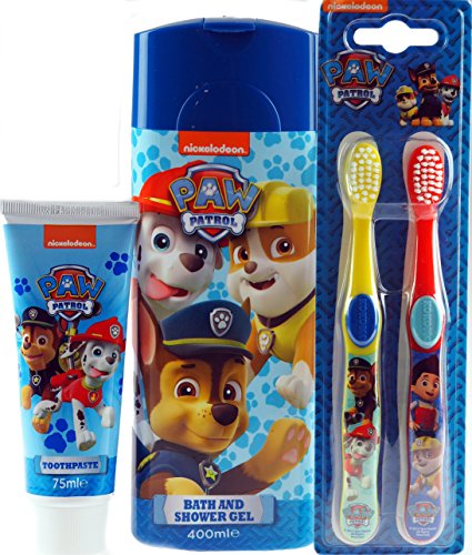 Paw Patrol 3 Piece Bath Gift Set - Bubble Bath, Toothbrush And Toothpaste