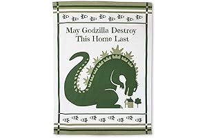 May Godzilla Destroy This Home Last - Funny Kitchen Towel