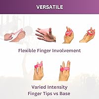 Vista 5 de Hand Resistance Bands - 5 Level Finger Grip Strengthener for Forearm, Hand, and Finger Exercises Finger Extension Exerciser and Stretcher Kit