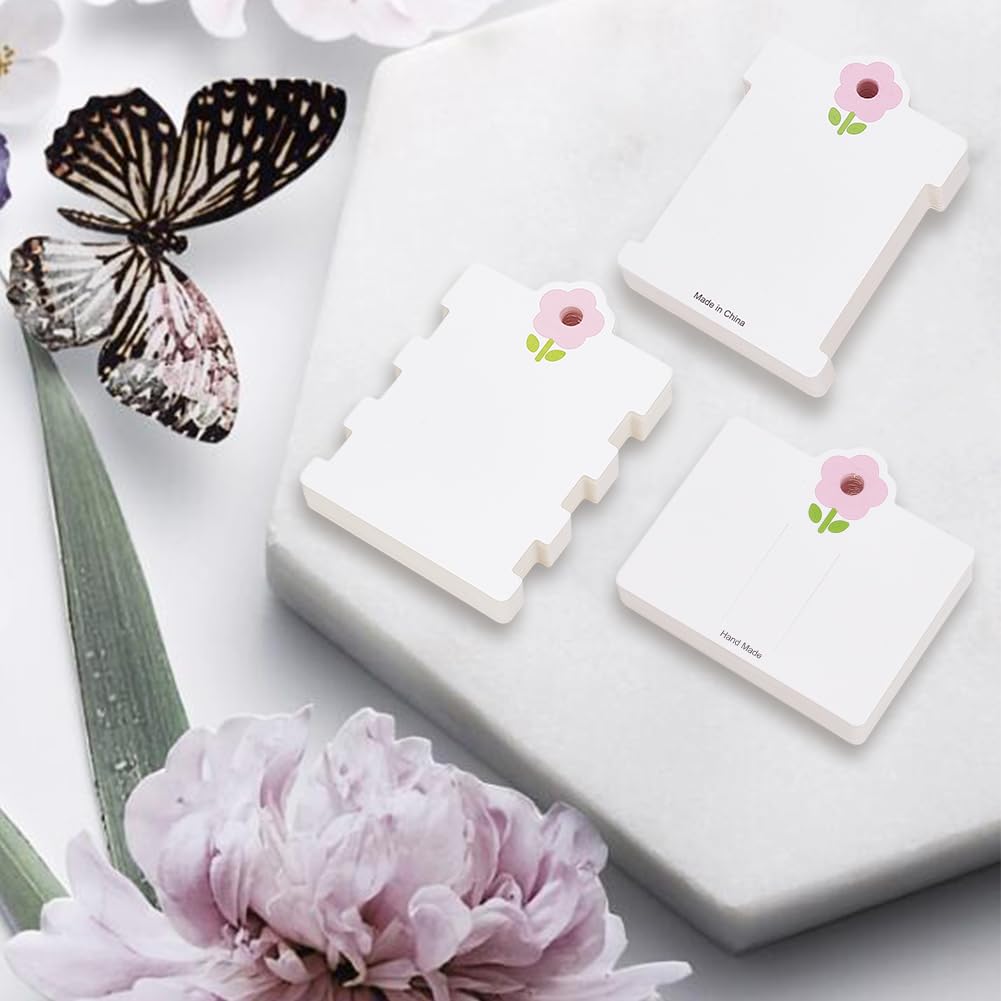Coopay 150 Stück Haarspangen Displaykarten – Weiß, 11,4 X 6,9 Cm, Für Schmuckorganisation & Präsentation