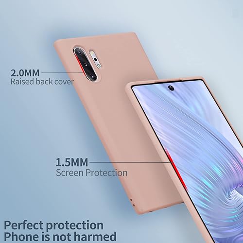 Miniatura 38 de Funda para Galaxy Note 10 Plus, silicona líquida, delgada, suave, TPU, protección de cuerpo completo, a prueba de golpes, para Galaxy Note 10 Plus