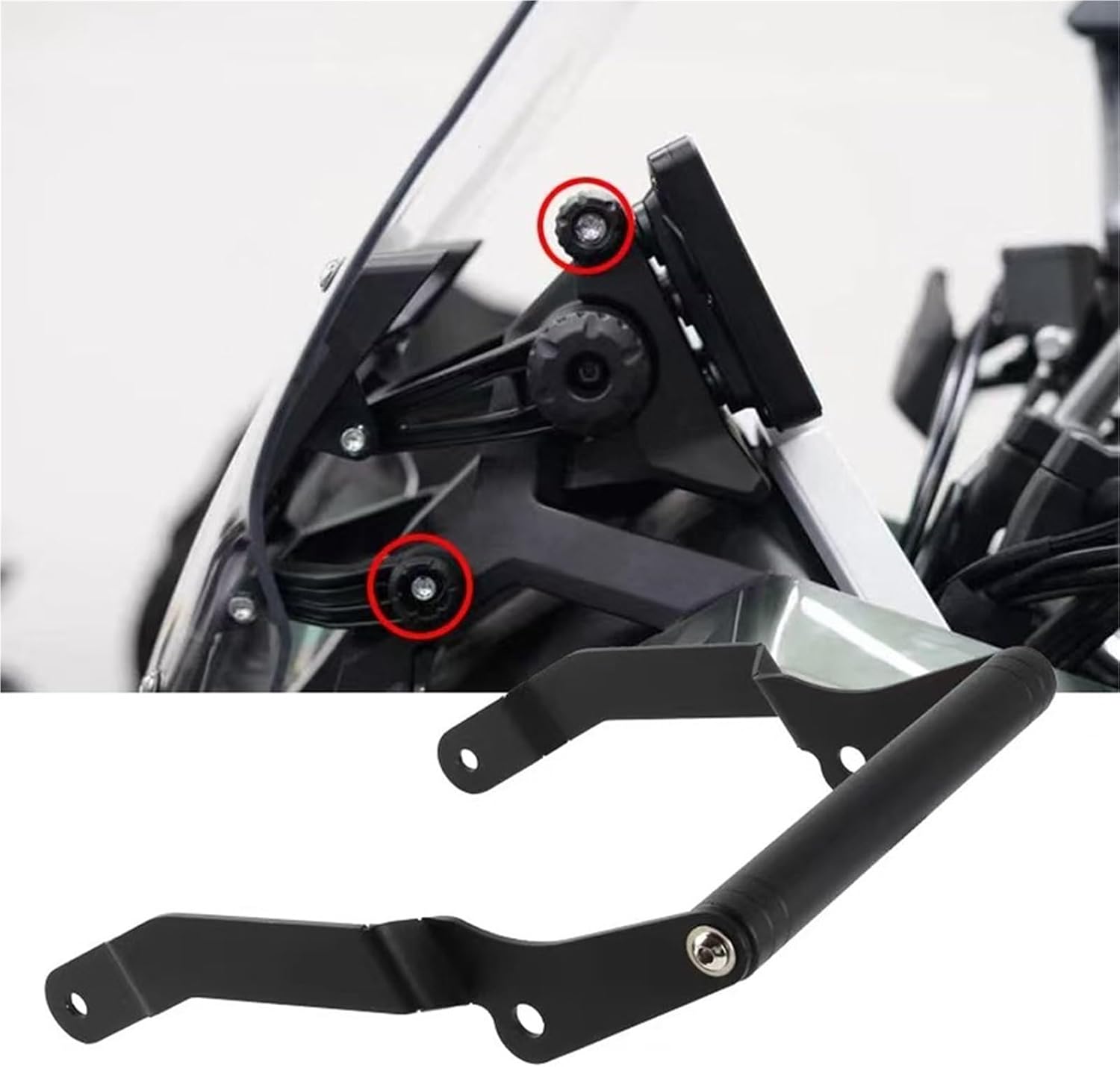 に適合する368G G368 スタンド GPS ナビゲーションプレートブラケット 22mm 延長ナビゲーションブラケット用バイクアク