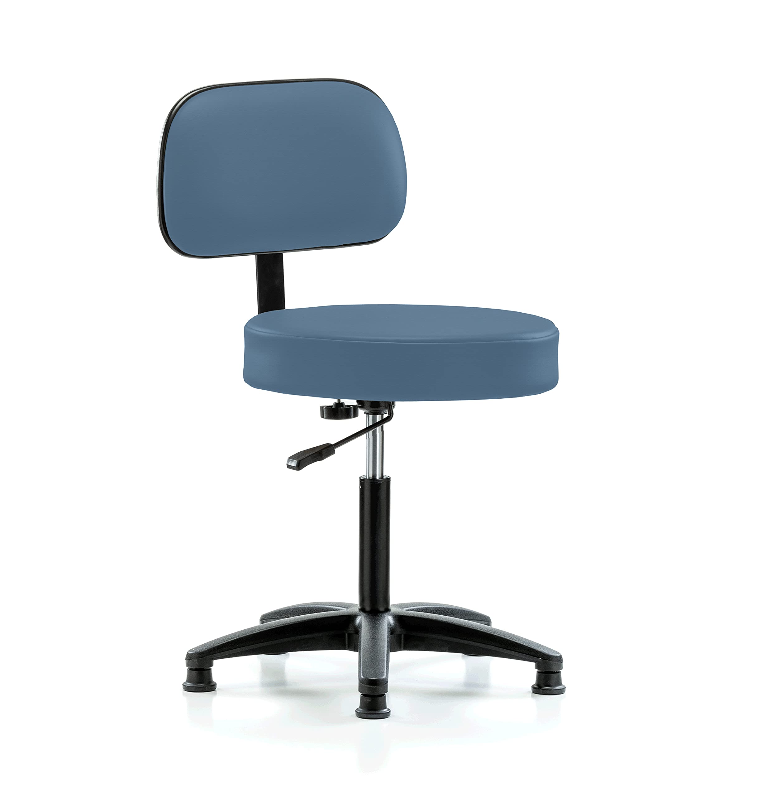 Perch Basic Exam Stool, Glides, 21-28.5", Newport Fabric