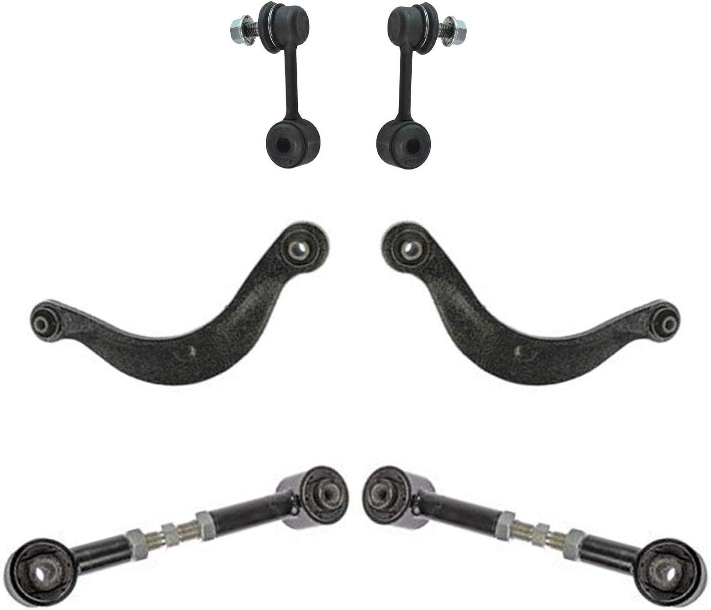TRQ Rear Suspension Kit Control Arm Lateral Link Sway Bar Stabilizer Link Compatible with 2006-2012 Ford Fusion 2007-2012 Lincoln MKZ 2006 Zephyr 2006-2011 Mercury Milan MA5512101