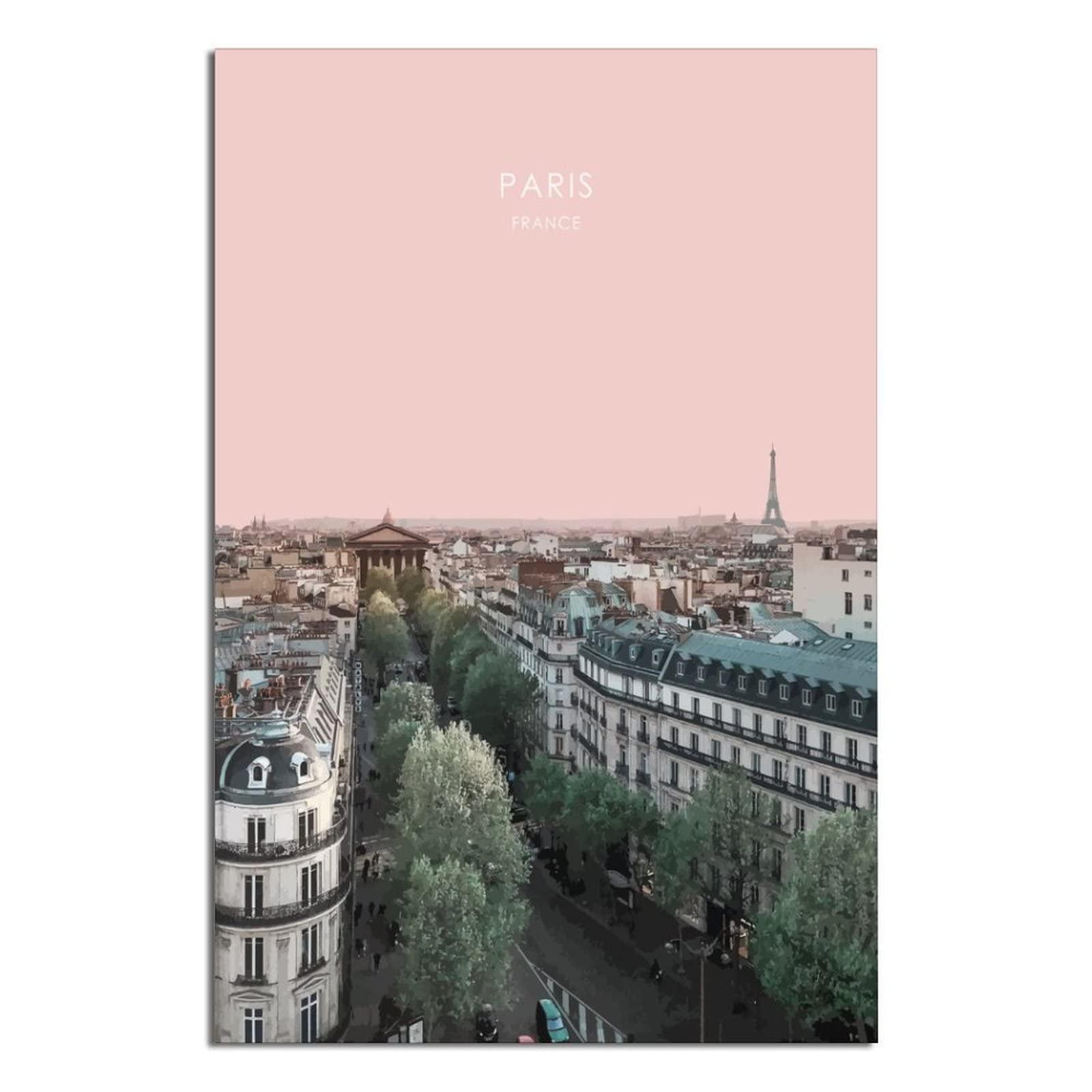 Orbana Unframe-Style Paris France Vintage Travel Posters 08X12inch(20X30cm) Canvas Print For Living Room, Bedroom, Dorm, Home, Office Wall Decoration