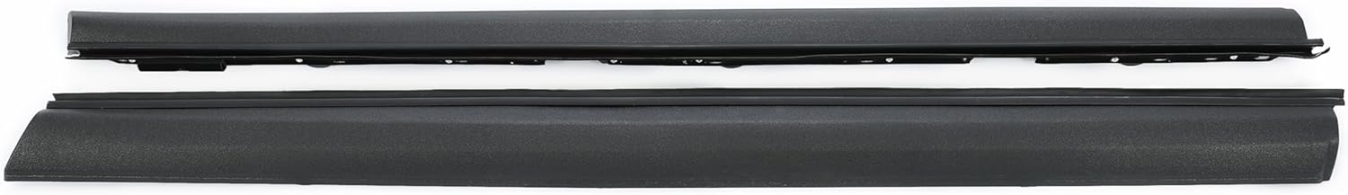 ALMULOO Inner Door Panel Top Rails Compatible with 1982-1992 Chevy Camaro & Pontiac Firebird Plastic w/Window Felt Black