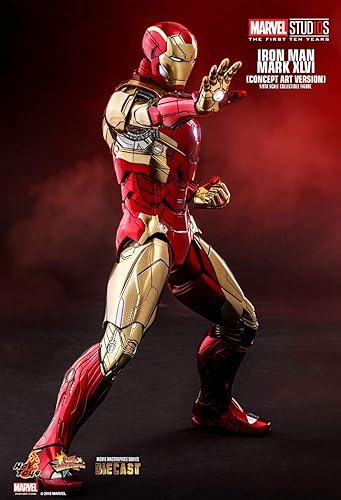 Miniatura 7 de Hot Toys Iron Man Mark XLVI Diecast (Concept Art Version) (MMS489-D25) Marvel Studios: Los primeros diez años figura coleccionable a escala 1/6