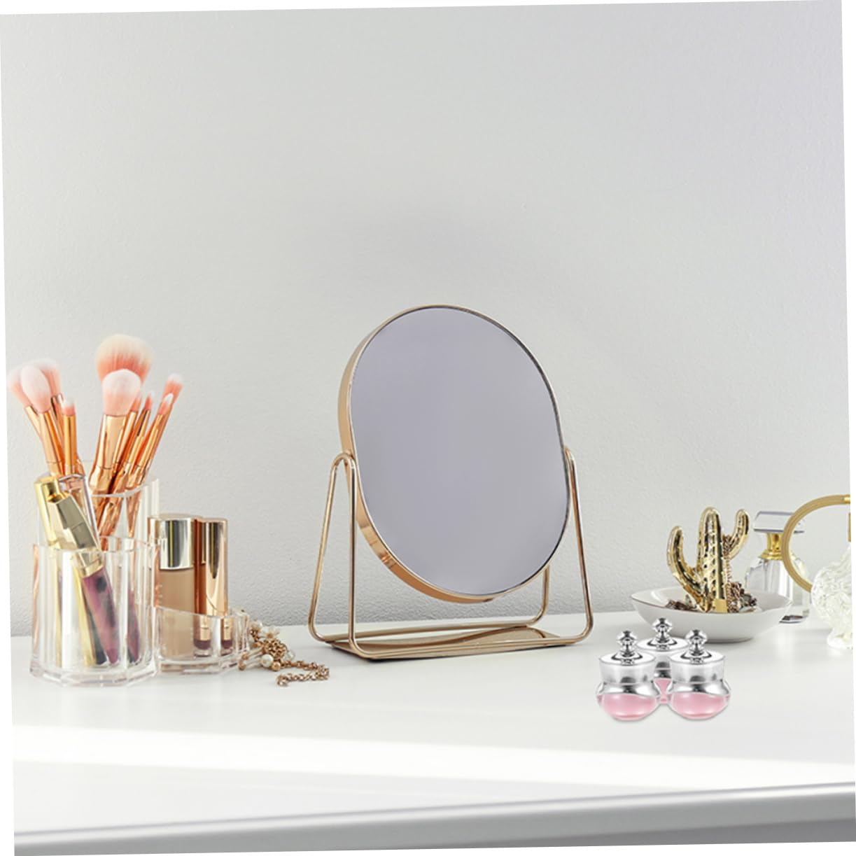 BESTYASH 4 Sätze Acryl-kronenflasche Probenbehälter Mit Deckel Creme Flaschen in Reisegröße Für Toilettenartikel Reisegläser Für Toilettenartikel, Auslaufsicher Rosa 6 Stück * 4