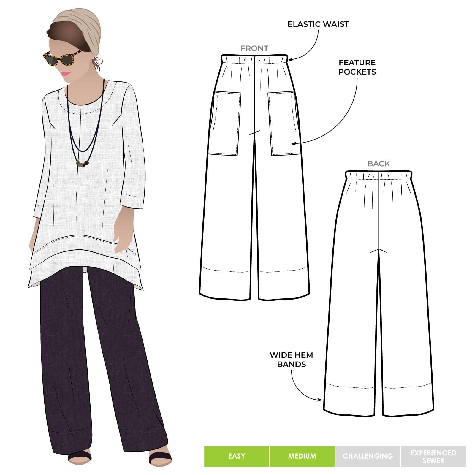 Style Arc Sewing Pattern - Daisy Designer Pant (Sizes 10-22)