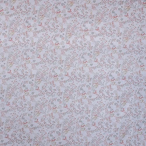 Image of LINENWALAS Cotton Sheer Curtains for Door - Light Filtering 7 Feet Set of 2, Aesthetic Cafe Curtain Floral Printed Drapes with Grommet Hanging - (L 7FT x W 4.5FT, Blush Meadow)