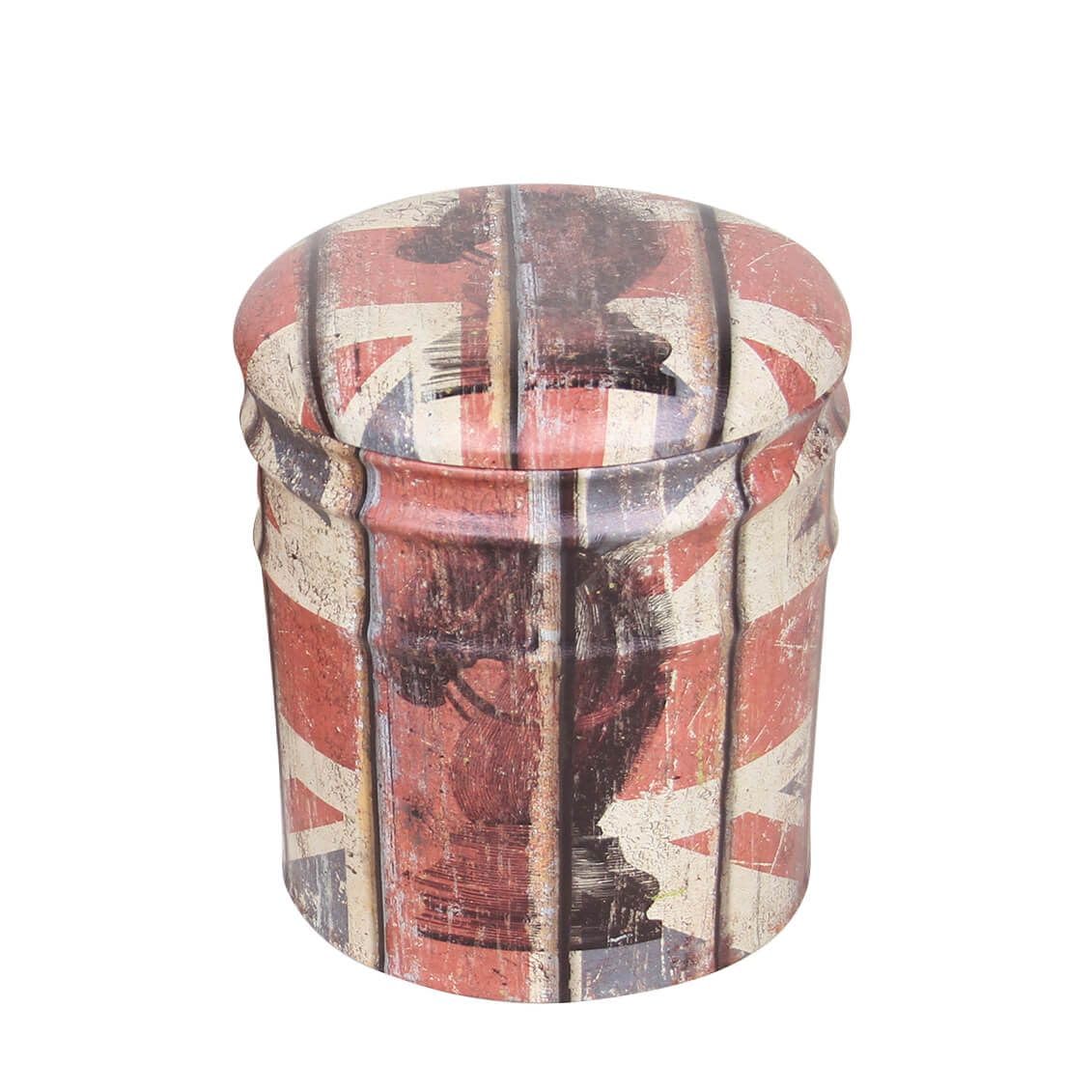 Set Di 2 Pouf Contenitore Tondo Per Interno Poggiapiedi Salotto Camera Cameretta