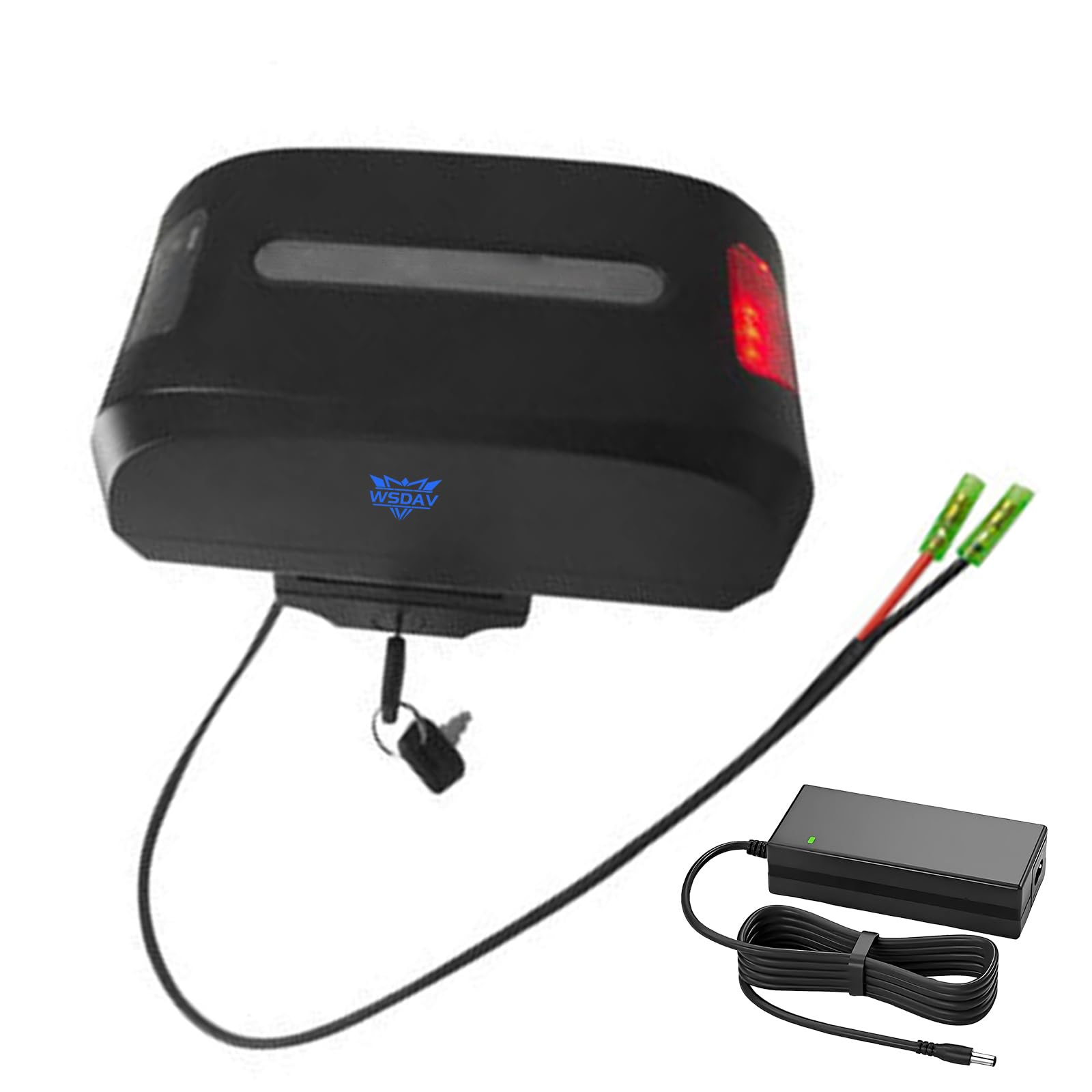 WSDAV Lithium Battery Pack 24V 12AH 15AH Electric Bike Batteries 36V 8AH 10AH 12AH 14AH Replacement Battery with Charger,36V8AH