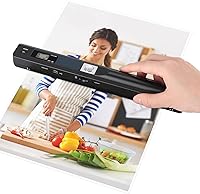 GZGYNADAST Portable Handheld Document Scanner 900DPI A4 for Photos Receipts Books - 16GB SD Card, JPG/PDF, No Software Needed