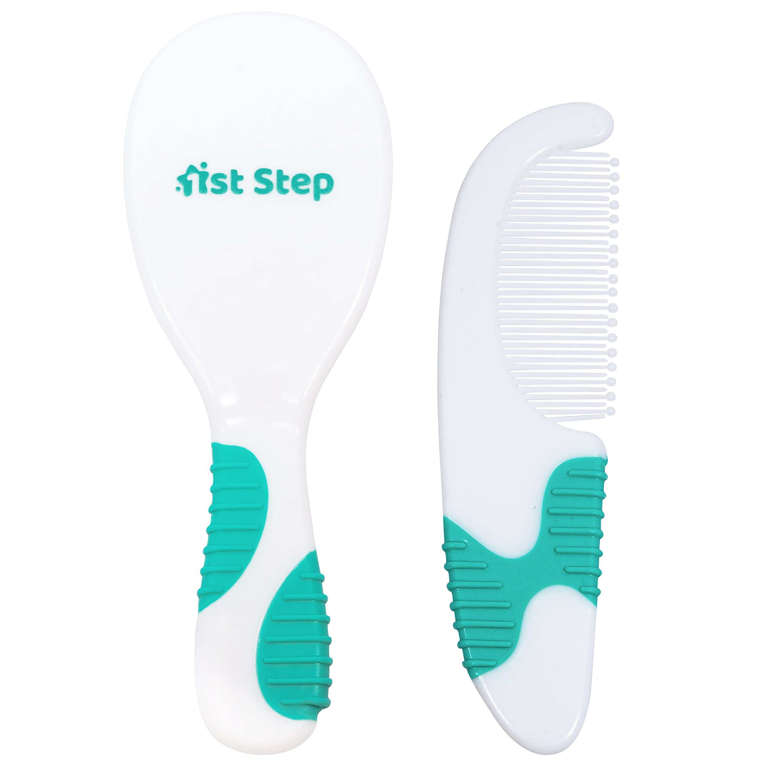 1st Step Comb & Brush Set with Soft Bristles (Mint Green)