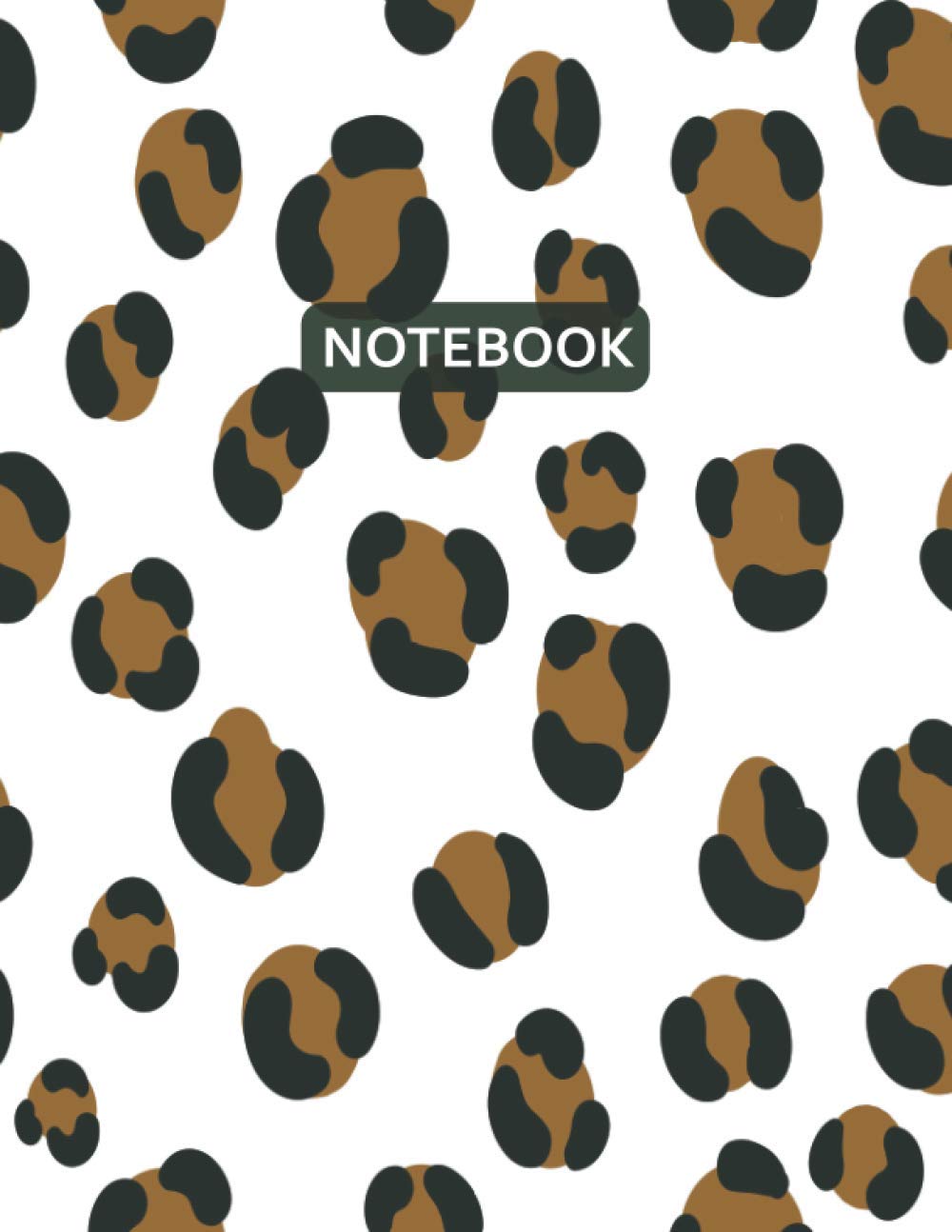 Modern Notebook With Leopard cover 120 Pages (8.5 x 11 inches); Lined notebook: Leopard Print Design
