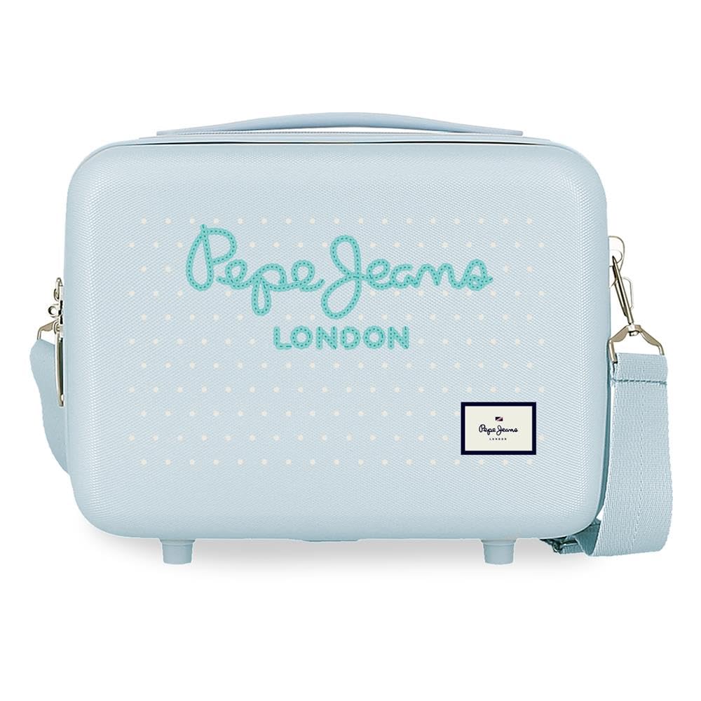 Trousse Ronde Pepe Jeans Dikran - 23x9x9 Cm - Polyester Bleu Marine - Avec Poignée - Pour école, Voyage
