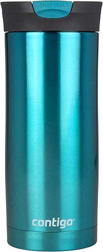 Contigo Huron Snapseal - Taza térmica de acero inoxidable, termo al vacío, vaso a prueba de fugas, taza de café con tapa sin BPA y fácil de limpiar,