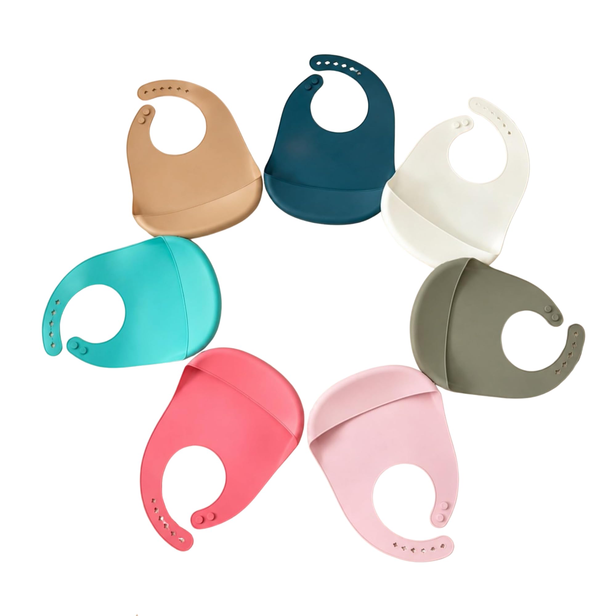 Little Lookers Silicone Baby Feeding Bibs | Waterproof | Adjustable Neck Strap | Soft Food Catcher Pocket | Reusable, Washable & Easy Clean | For Babies, Toddlers & Kids | Pack of 3_Multicolor-image-10