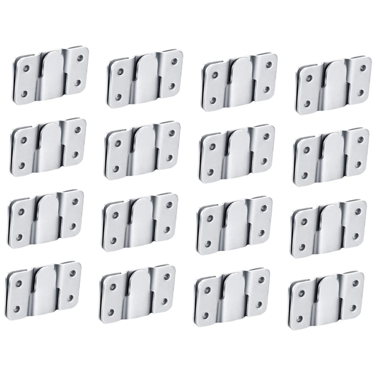 Paia Ganci Appendi Quadri per Sospendere Specchi Set 16 in Acciaio Inossidabile Argento , Resistente e Facile da Installare Design Semplice e Classico