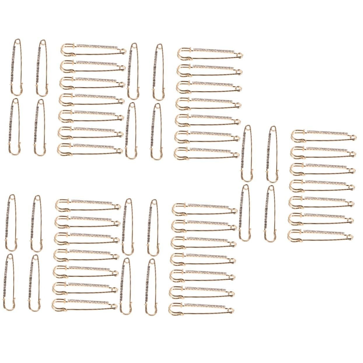 Lurrose 60piezas Alfileres De Seguridad De Rhinestones Broches Decorativos y Prácticos Para Ropa Fáciles De Usar y Almacenar Perfectos Para Manualidades y Accesorios De Moda