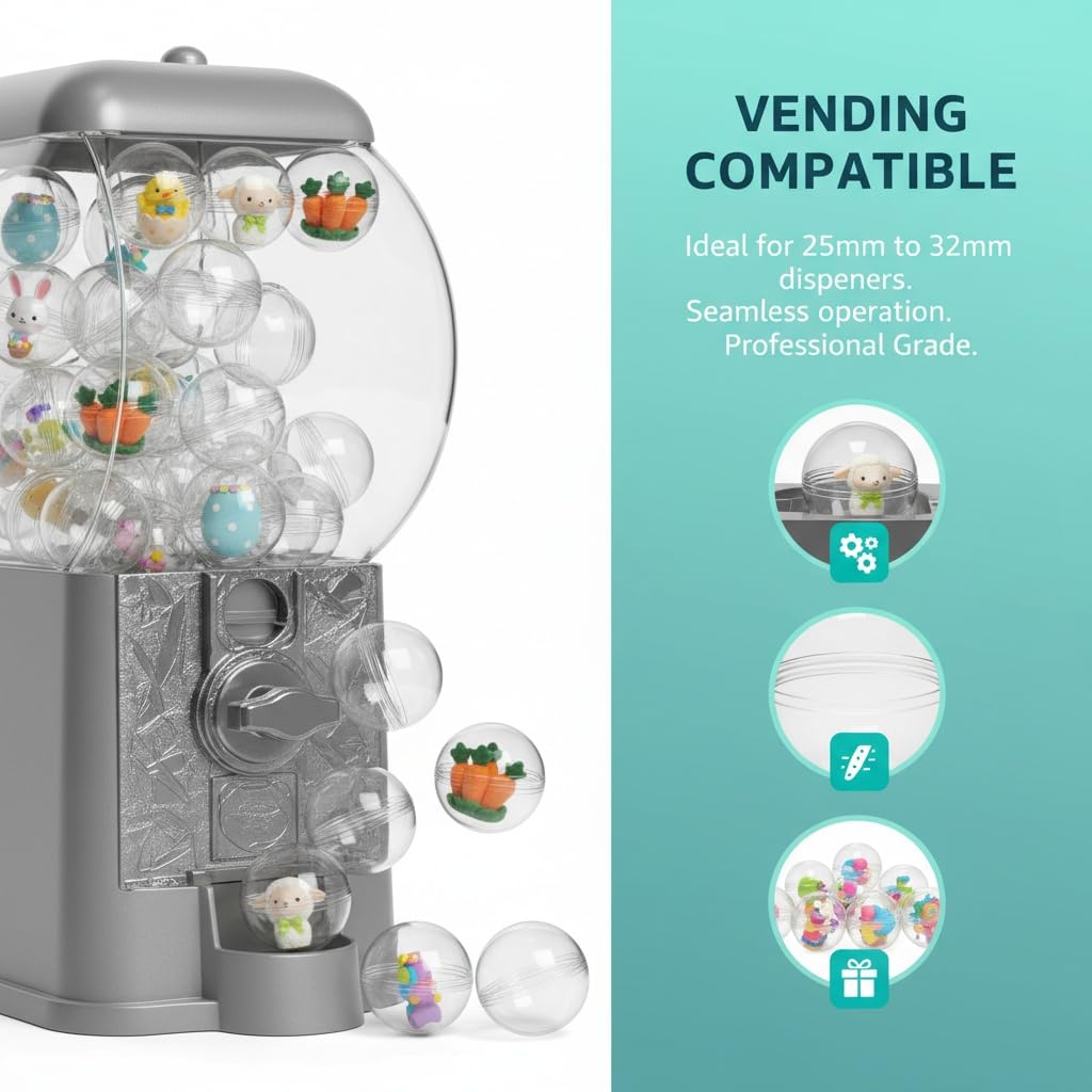 Big Claw Machine Capsules Green Plastic Sphere Party Favor Containers - View #7