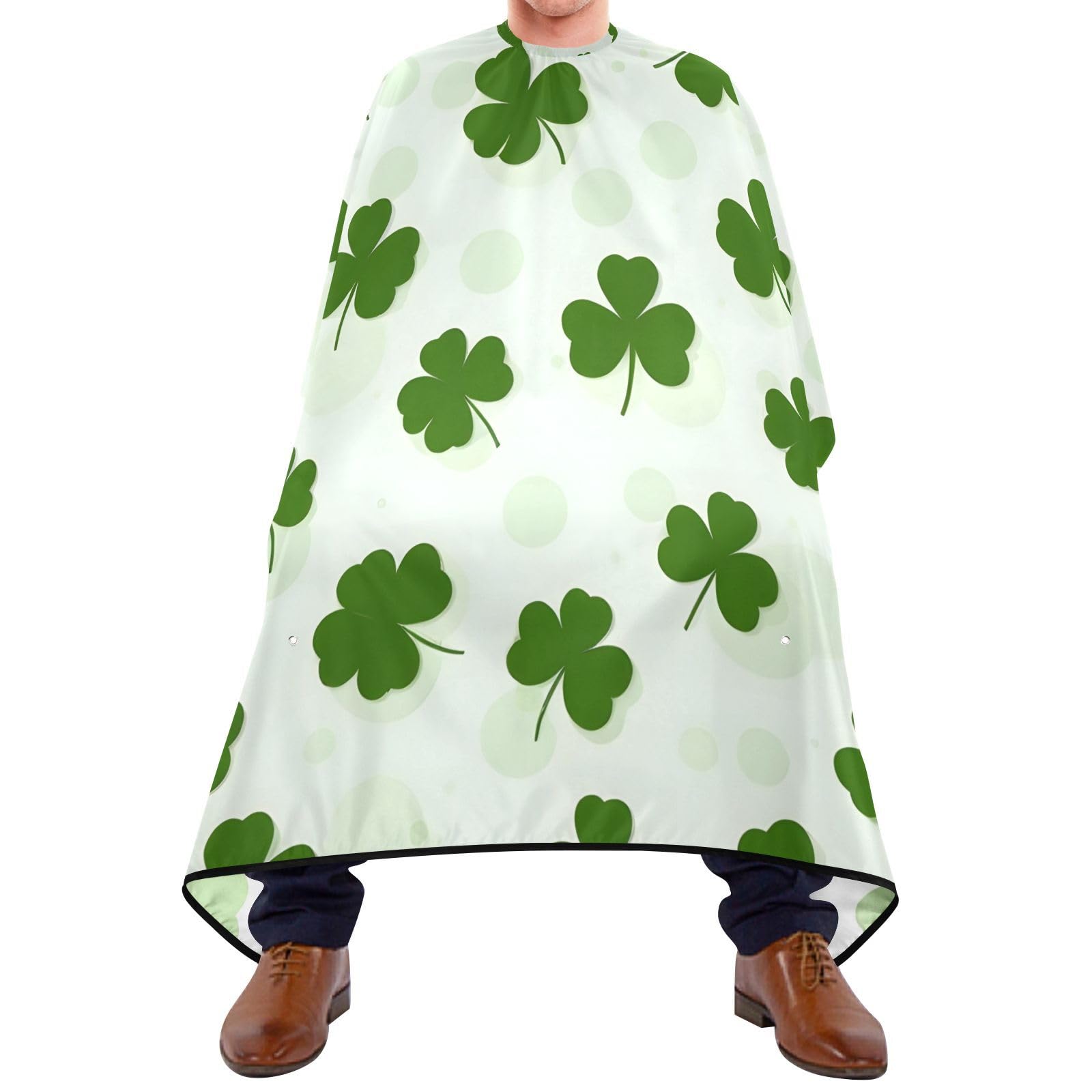 Hezely St. Pat's Clover Hair Dye Cape, Barber Cape for Adults,Waterproof Salon Cape,Waterproof Hairdressing Styling Hair Cutting, 65