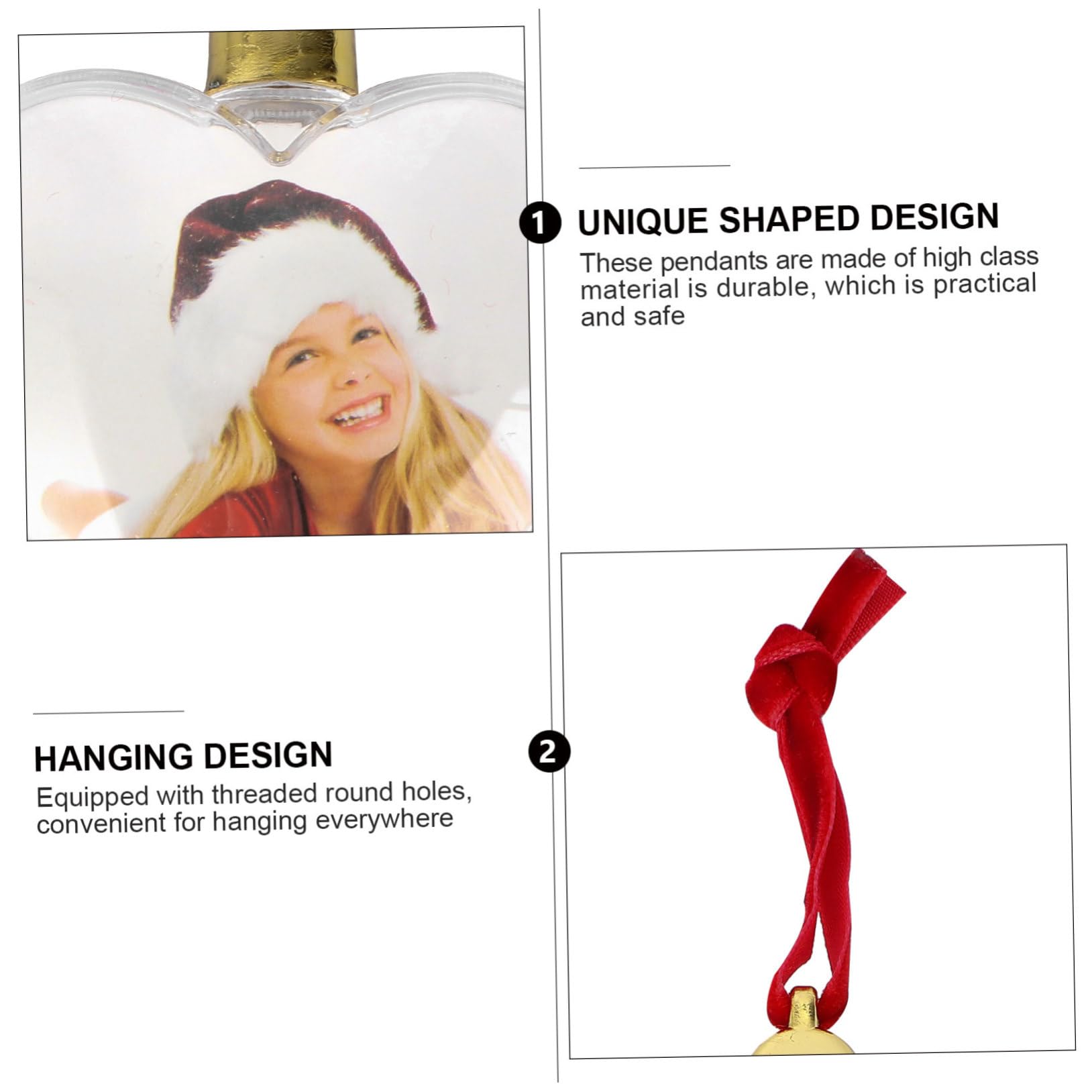 Zerodeko 18piezas Colgantes De Foto DIY Adornos De Transparente para Decoración De Fiestas y Escenas Casa Marco De Fotos Colgante Artesanal