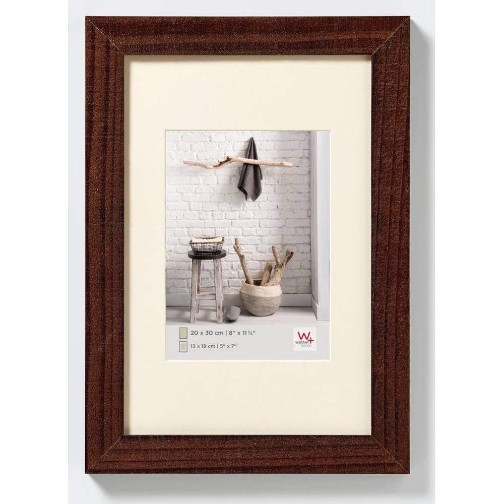 Walther Design HO318P Home, cadre en bois, brun moyen, 13 x 18 cm