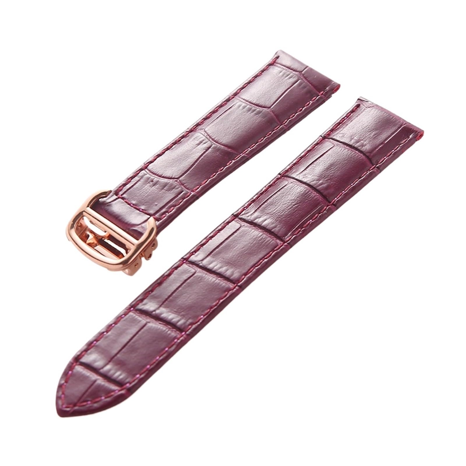 HMFANG Lederband Kopfschicht Rindsleder Ersatz Kompatibel Mit Cartier Blue Balloon Uhrenarmband Herren- Und Damenarmbandzubehör