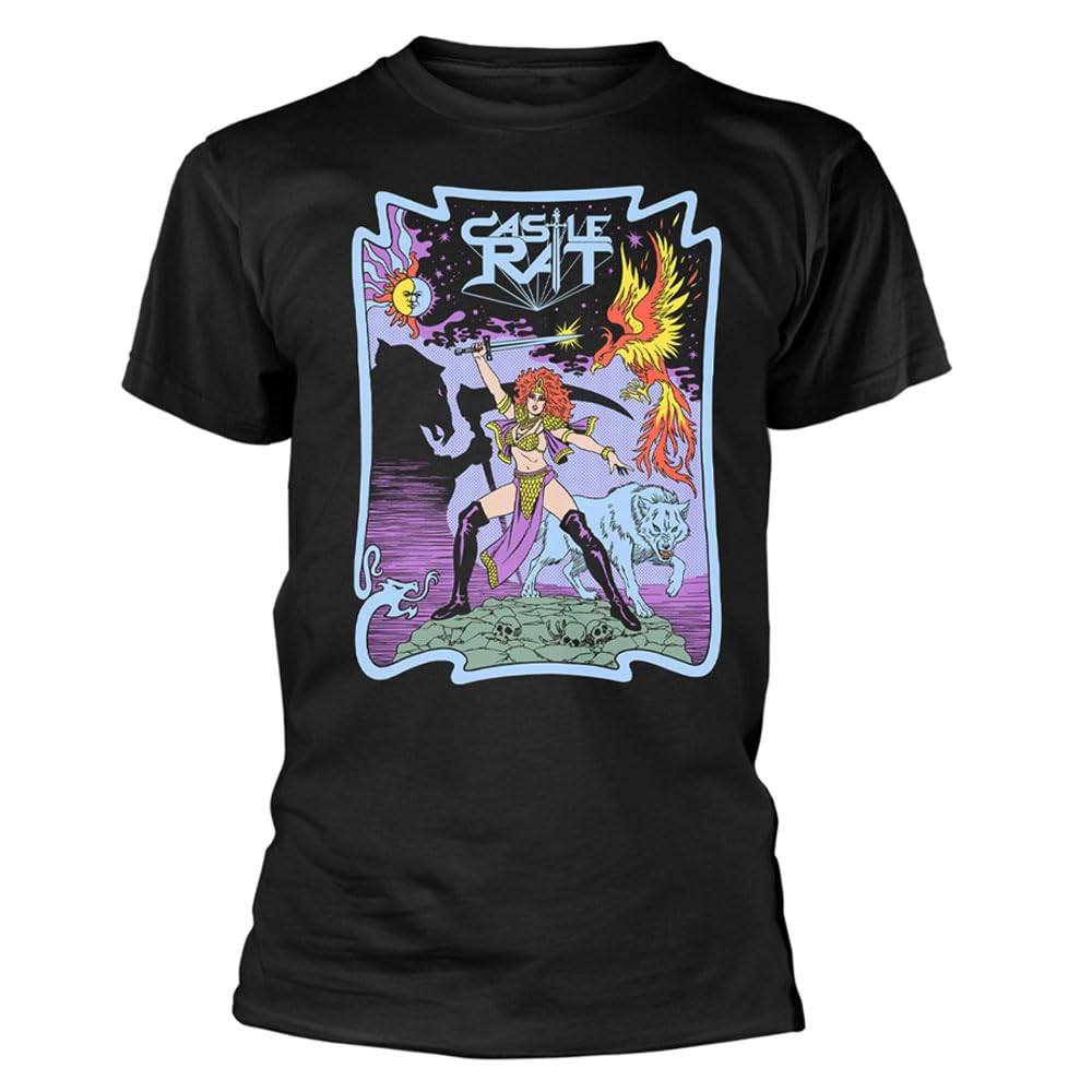 Plastic Head Castle Rat 'Sword' Black T-Shirt (UK, Alpha, L, Regular, Regular, Black)