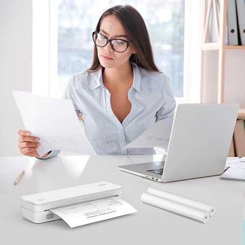 Miniatura 6 de JADENS Papel de impresora térmica de secado rápido tamaño carta de 8.5 x 11 pulgadas, 4 rollos, papel térmico multiusos para impresora térmica