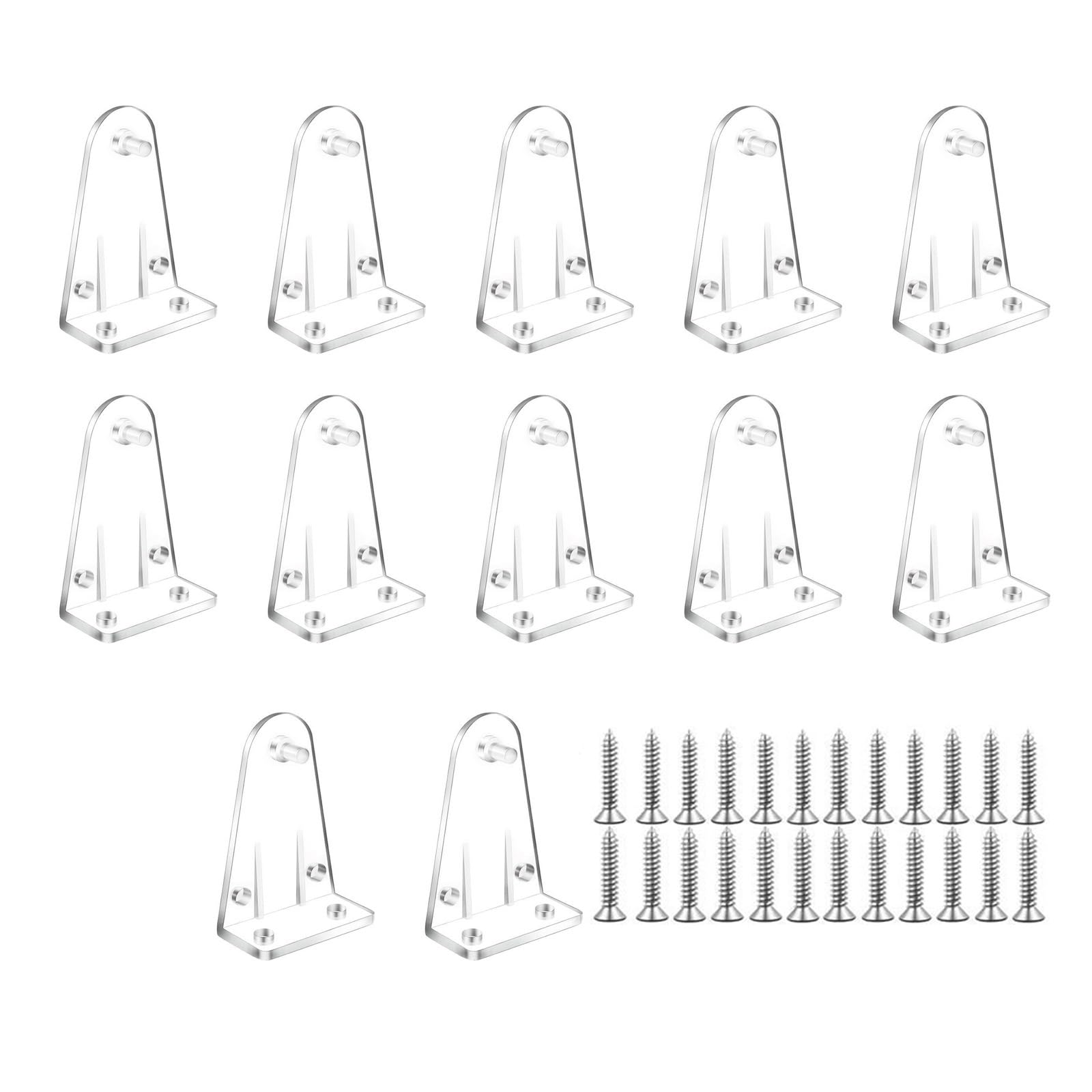Tsophreniq 12 / 36Pcs Clear Window Blinds Hold Down Brackets Bottom Rails Hold Clips Positioning Hook Replacements Easy Installation Blinds Bottom Brackets