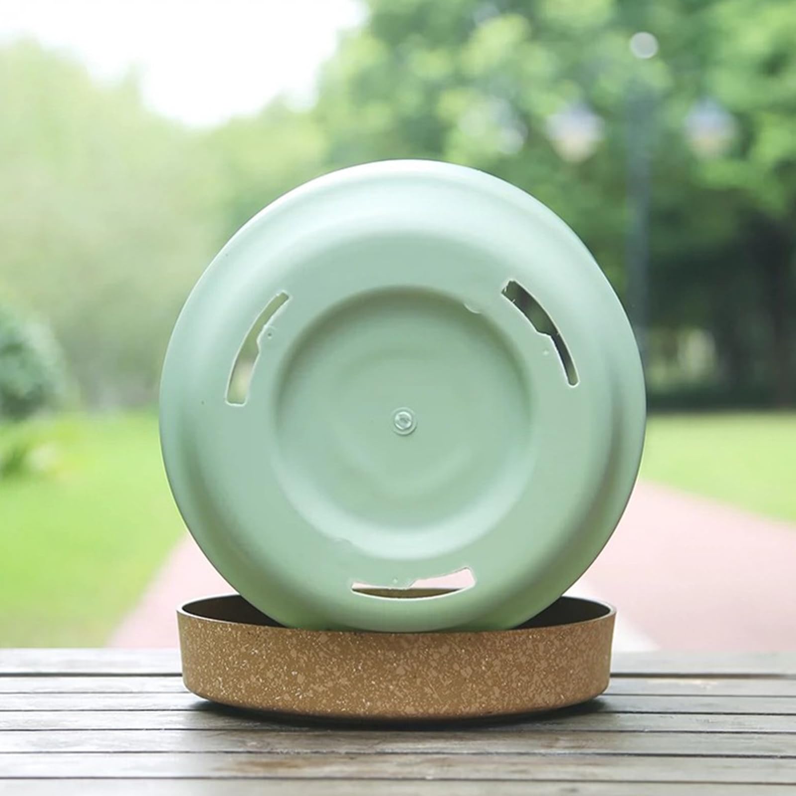 20 cm doniczki z żywicy okrągła separacja sukulenty doniczka na kwiaty z tacą drenażową doniczki do uprawy wzrostu współczesny pojemnik na biurko
