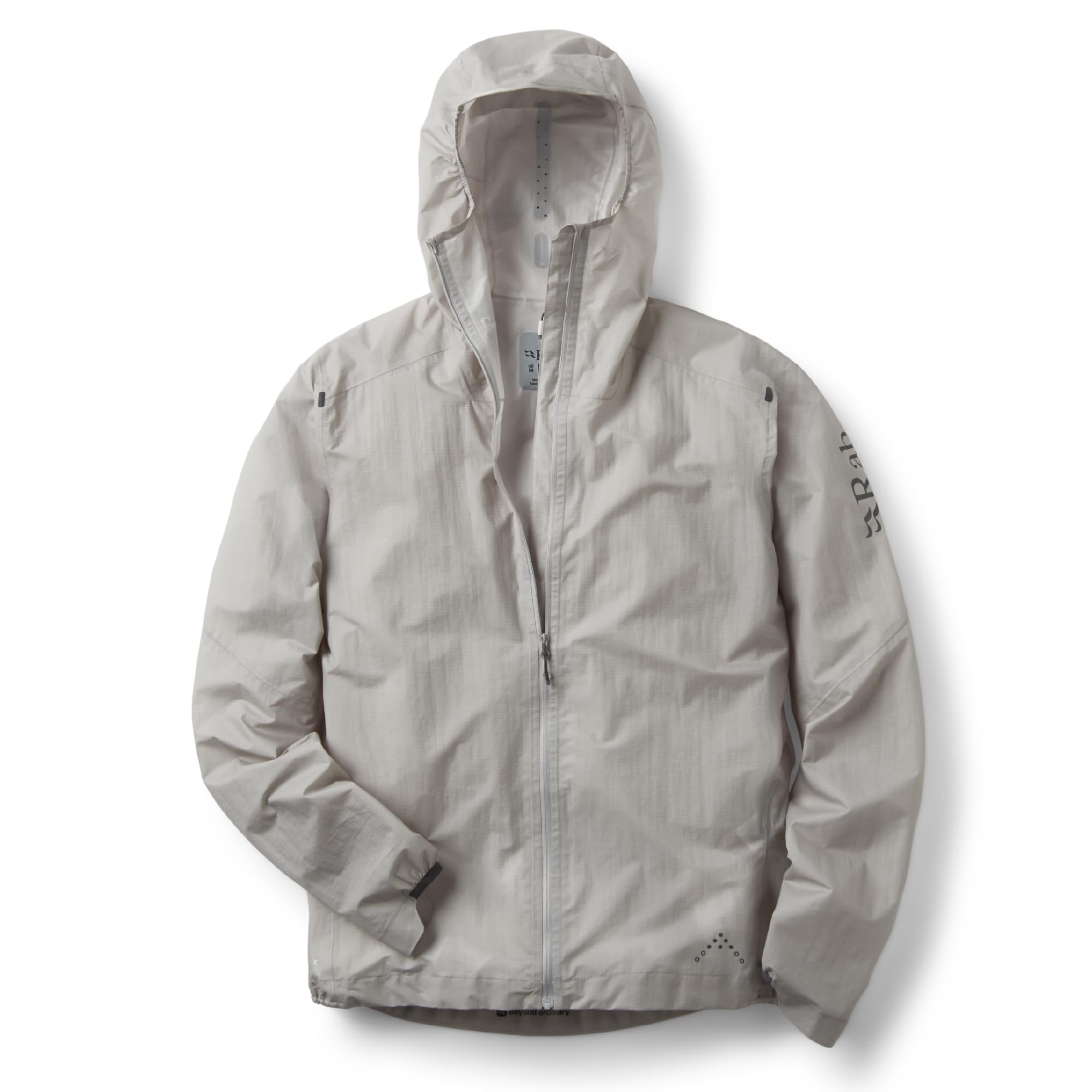 Rab Men's Phantom Jacket - Ultralight Waterproof Breathable Coat for Trail Running & Hiking - Light Zinc - Small