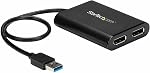 StarTech USB 3.0 Mini Dock, Dual DisplayPort 4K 60Hz Monitor Docking Station with Gigabit Ethernet Port, Portable DisplayLink USB-A Laptop Adapter, 1ft (30cm) cable - TAA | USB 3.0 mini docking station, DisplayLink, Gigabit Ethernet port, 1ft 30cm ca